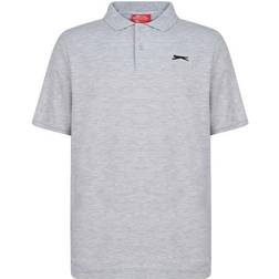 Slazenger Plain Polo Shirt - Grey Marl