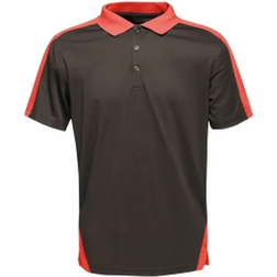 Regatta Contrast Coolweave Polo Shirt - Black/Classic Red