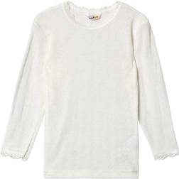 Joha Silk Wool T-shirt with Lace - White (16490-197-50)