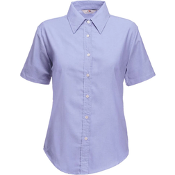 Fruit of the Loom Camisa Oxford Para Mujer - Azul/Gris