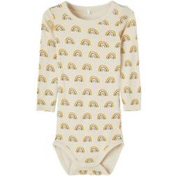 Name It Rainbow Print Romper - Grey/Oatmeal (13188528)