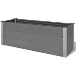 vidaXL Arriate De Wpc Gris 150x50x54 cm 50x150x54cm