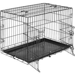 tectake Dog Cage with Two Door 89x65cm