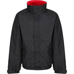 Regatta Men's Dover Fleece Lined Waterproof Insulated Bomber Jacket - Black/Classic Red