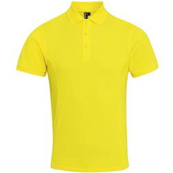 Premier Polo de Piqué Coolchecker Plus Para Hombre - Negro/Rojo/Blanco