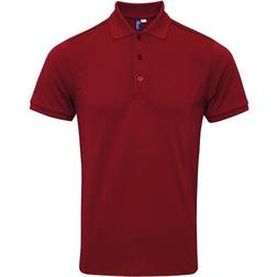 Premier Coolchecker Plus Pique Polo with CoolPlus Polo Shirt - Burgundy