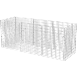 vidaXL Lit Surélevé À Gabion Acier 270x90x100 cm 90cm