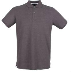 Henbury Micro Fine Pique Polo Shirt - Charcoal