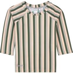 Liewood Noah Swim Tee - Stripe Garden Green/Sandy/Dove Blue (LW14129-7368)