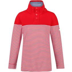 Regatta Camiola Lightweight Funnel Neck Sweatshirt - True Red Stripe