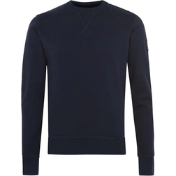 Belstaff Crew Neck Sweatshirt Cotton Fleece Dark Ink