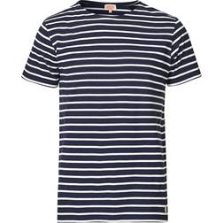 Armor-Lux Hoëdic Boatneck Heritage Stripe T-shirt - Navy/White