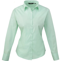 Premier Popeline Blouse Met Lange Mouwen - Aqua