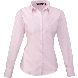 Premier Popeline Blouse Met Lange Mouwen - Roze