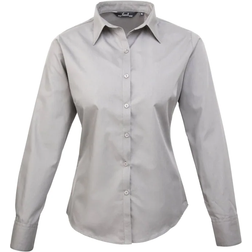 Premier Popeline Blouse Met Lange Mouwen - Zilver