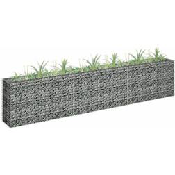 vidaXL Gabion Raised Bed Galvanized Steel 106.3' x 23.6' Planter Basket Pot Wall 30cm