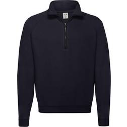 Fruit of the Loom Zip Neck Sweatshirt - Deep Navy