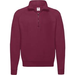 Fruit of the Loom Zip Neck Sweatshirt - Burgundy