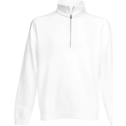 Fruit of the Loom Zip Neck Sweatshirt - White