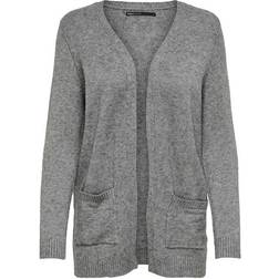 Only Lesly L/S Open Cardigan Knt - Grey