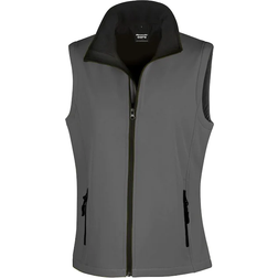 Result Women's Printable Softshell Bodywarmer - Charcoal/Black