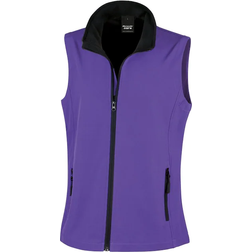 Result Women's Printable Softshell Bodywarmer - Purple/Black