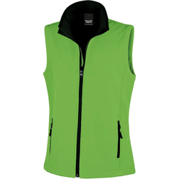 Result Women's Printable Softshell Bodywarmer - Vivid Green/Black