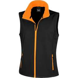 Result Women's Printable Softshell Bodywarmer - Black/Orange