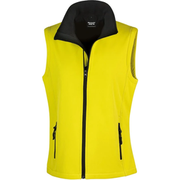 Result Women's Printable Softshell Bodywarmer - Yellow/Black