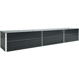 vidaXL Garden Raised Bed Galvanized Steel 160 x 80 x 77 cm - Anthracite 80x480x77cm