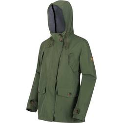 Regatta Kimberley Walsh Ninette Lightweight Hooded Waterproof Jacket - Thyme Leaf