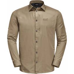 Jack Wolfskin Lakeside Roll-Up Shirt Beige Male