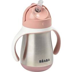 Beaba Tasse paille inox 250 ml old pink