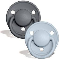 Bibs De Lux Silicone Pacifier 0-36m 2-pack