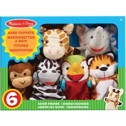 Melissa & Doug Safari Buddies Hand Puppets 6 Pack