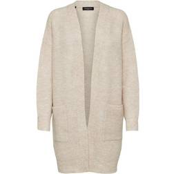 Selected Midi Uldmix Cardigan - Beige/Birch