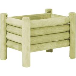 vidaXL Fioriera Rialzata da Giardino Legno Impregnato Pino 60x40x42 cm