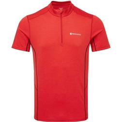 Montane Dart Zip Short Sleeve T-shirt - Alpine Red