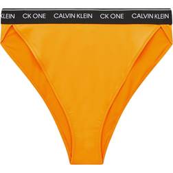 Calvin Klein High Waisted Bikini Bottom - Sunrise Orange