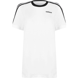 adidas Women's Essentials 3 Stripe T-shirt - White/Black