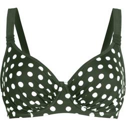 Wiki Full Cup Bikini Top - Green/White