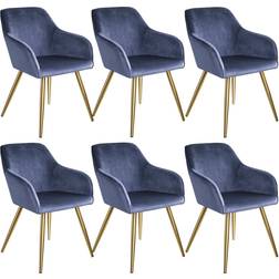 tectake Marilyn Fabric Køkkenstol 82cm 6stk