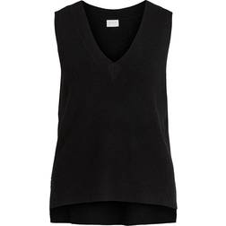 Vila Gilet col en v noir - Taille