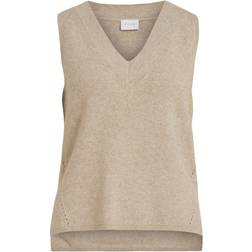 Vila Gilet in Maglia 'VIRil' - Beige