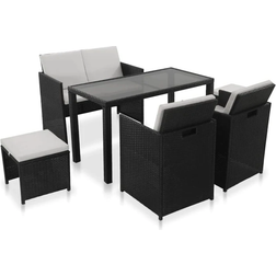 vidaXL 43903 Matgrupp, 1 Bord inkl. 6 Stolar