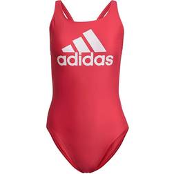 Adidas Women's SH3.RO Big Logo Swimsuit - Power Pink/White