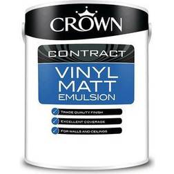Crown Contract Vinyl Matt Wall Paint White 5L