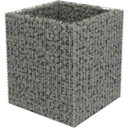 vidaXL Gabion Plantenbak Verhoogd 90x90x100 cm Gegalvaniseerd Staal