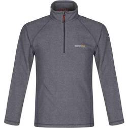 Regatta Montes Lightweight Half Zip Mini Stripe Fleece Top - Light Steel