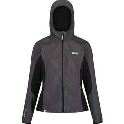 Regatta Women's Arec II Hooded Softshell Jacket - Black Marl/Black
